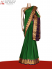 Traditional Contrast Pure Mysore Crepe Silk Saree